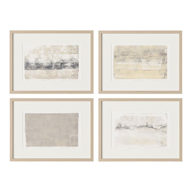 Presidio Play (Set of 4) by Carrie Bergey in Maple Frame, Small Art Print on Paper 1 For Sale