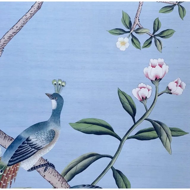 Chinoiserie Wall Artwork, Wallpaper Panel - Set of ( No Frame) For Sale - Image 6 of 8