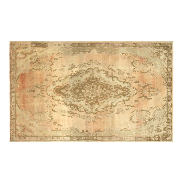 1960s Turkish Oushak Rug For Sale