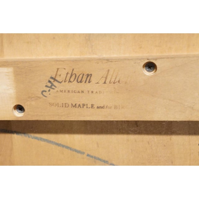 Ethan Allen Heirloom Nutmeg Maple Colonial Early American 27" Square Accent Storage End Table 10-8635 For Sale - Image 10 of 11