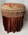 Persimmon Old World Weavers Velvet Ottoman Stool For Sale - Image 8 of 8