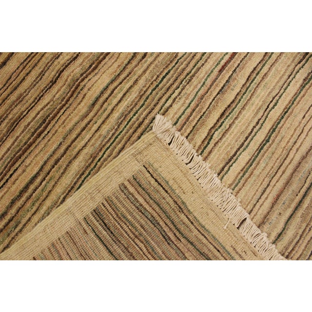 Beige Boho Chic Gabbeh Beige/Green Wool Rug - 3'0'' X 4'9'' For Sale - Image 8 of 10