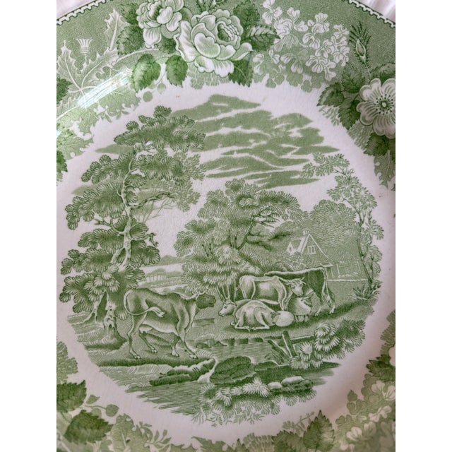 English Pair of Early 20th Century Adams Plates “Cattle Scenery” For Sale - Image 3 of 6
