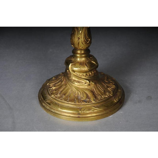 Vintage Rococo Candlestick in Fire-Gilt Bronze, 1920 For Sale - Image 6 of 13