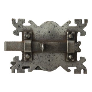 Wrought Iron Door Lock, 1950s For Sale