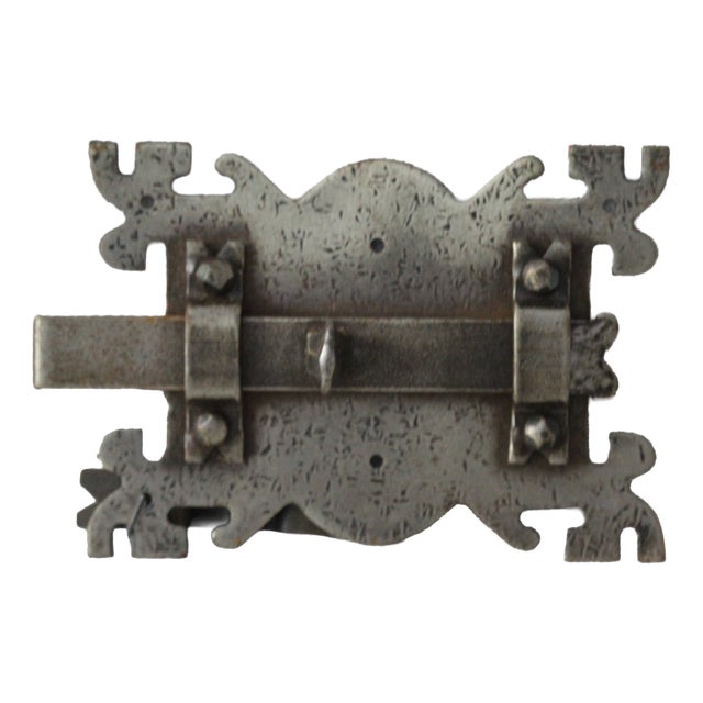 Wrought Iron Door Lock, 1950s For Sale