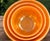 Anchor Hocking Vintage 1950s Fire-King Peach Lustre Swirl Nesting Mixing Bowls — Set of 3 For Sale - Image 4 of 4