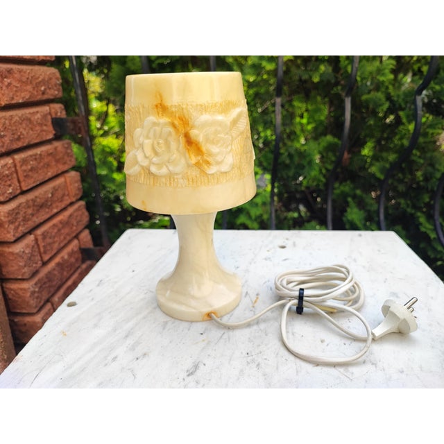 Alabaster Study Lamp, 1970s For Sale - Image 3 of 10