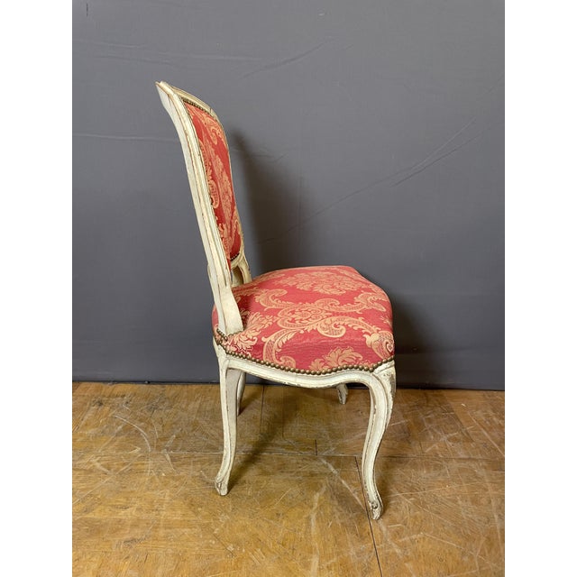 Antique Louis XV Chairs in Polychrome Wood, 1890s, Set of 4 For Sale - Image 4 of 9