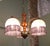 French Triple Fringed Glass Pendant Light, 1930 For Sale - Image 6 of 9