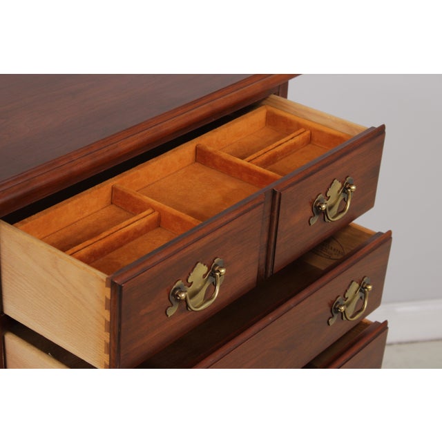 1970s Henkel Harris Cherry 7 Drawer Lingerie Chest For Sale - Image 5 of 16