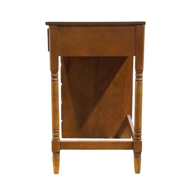 Ethan Allen / Baumritter Heirloom Nutmeg Maple CRP Custom Room Plan 48" Student Desk 665 For Sale - Image 10 of 13
