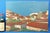 A delightful oil painting on canvas depicting a glimpse of a village, with a central view of the sea on the horizon. A...