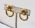 American Vintage 1980s Signed Napier Goldtone Hoop Clip Earrings-2 Pieces For Sale - Image 3 of 9
