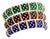Three-Piece Bangel / Cuff Set Red Green & Blue Enamel 18 Kt Gold 286 Gm, Hidalgo For Sale