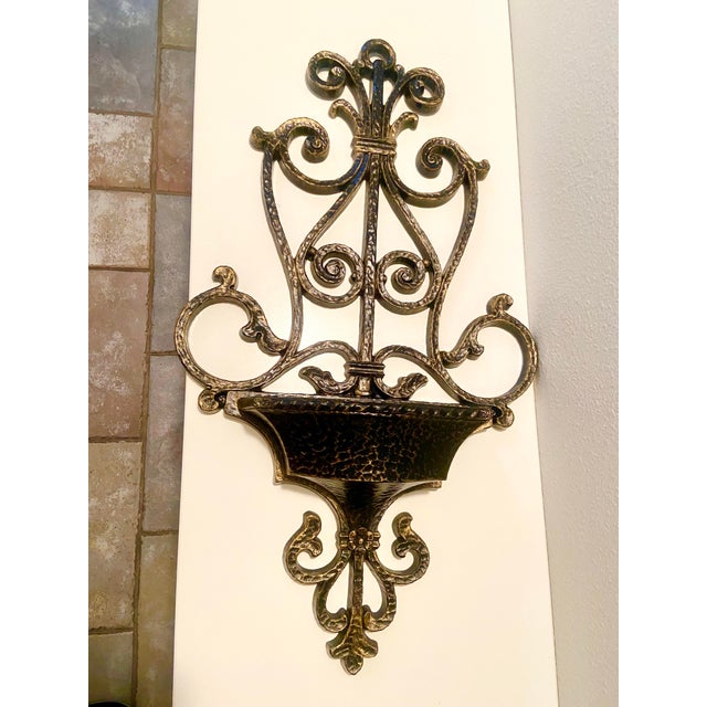 Black Vintage 1972 Mid-Century Modern Homco Wall Vase For Sale - Image 8 of 9