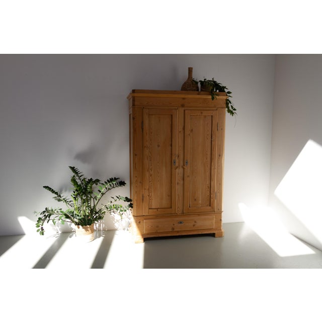 Antique Farmhouse Danish Pine Wardrobe, 1880s For Sale - Image 12 of 18