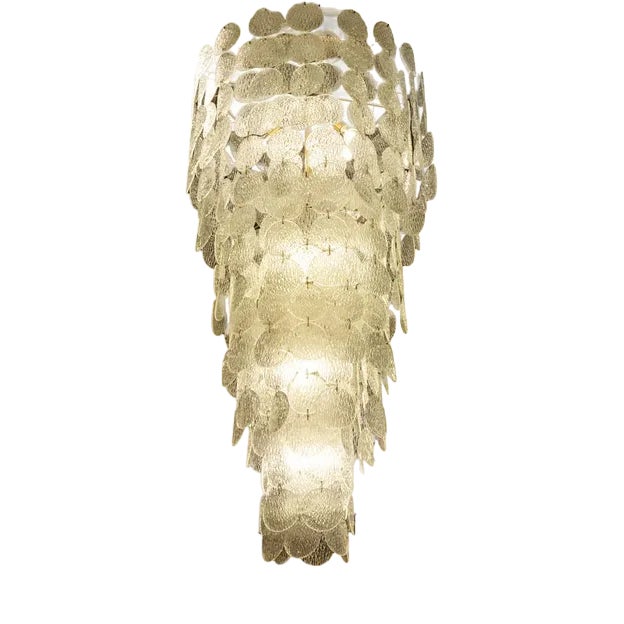 Large Murano Glass Chandelier, 1970s For Sale