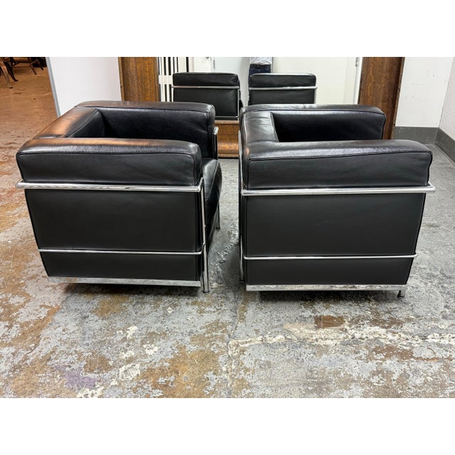 Le Corbusier Style Cube Lounge Chairs, Pair For Sale In San Francisco - Image 6 of 12