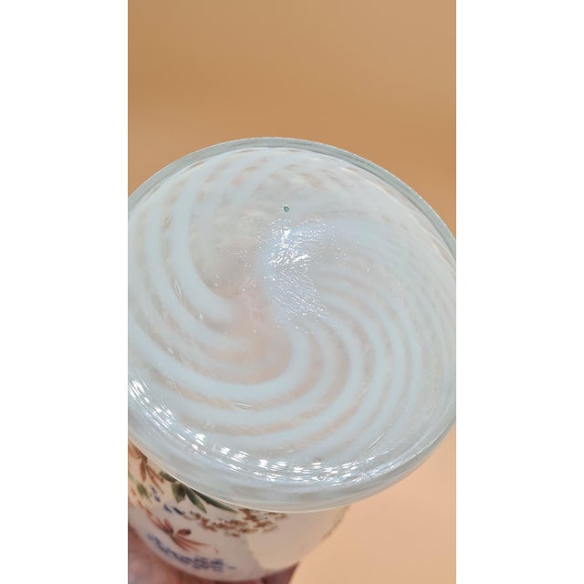 Murano White Murano Glass Vase, Reticello,, Italy, 1960s. For Sale - Image 4 of 15