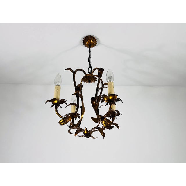 1970s Hollywood Regency Pendant Lamp by Hans Kögl, Germany, 1970s For Sale - Image 5 of 12