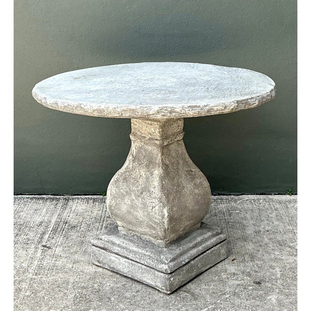Vintage Cement Pedestal Table For Sale - Image 12 of 12