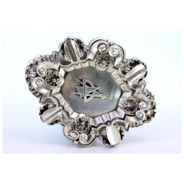 Silver Shell-Shaped Ashtray with Reliefs, in Very Good conditions. Designed 1920 to 1949 This piece has an attribution...