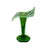 Glass Vintage Green Etched Opalescent Glass Jack in the Pulpit Art Glass Vase For Sale - Image 7 of 7