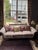 Mid 20th Century Duncan Phyfe Style Carved Sofa With Claw Feet and Rose Floral Damask For Sale - Image 5 of 6