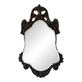 Antique Nurre Maestro Rococo Revival Gilt Beveled Wall Mirror, Circa 1930s For Sale