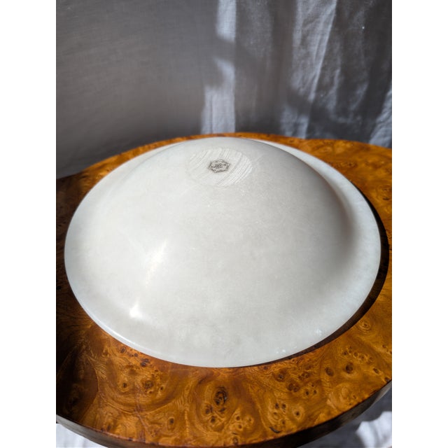 Stone Vintage Italian Alabaster Centrepiece Bowl by Volterra, 1970s For Sale - Image 7 of 10