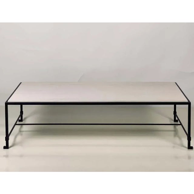 Modern Large 'Diagramme' Cream Limestone Coffee Table by Design Frères For Sale - Image 3 of 8