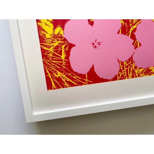 Wood Andy Warhol Estate Vintage 1989 First Edition Lithograph Print Extra Large Framed Pop Art Poster " Flowers " 1970 For Sale - Image 7 of 15