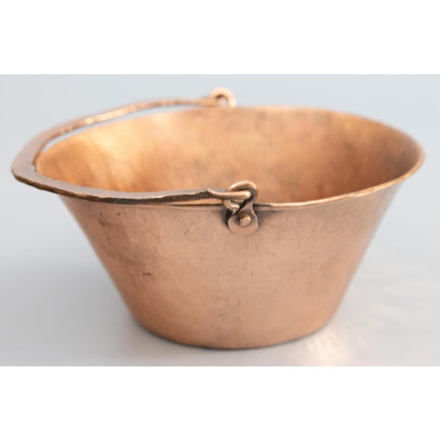 Antique Petite French Hammered Copper Pot Planter For Sale - Image 10 of 10