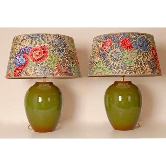 1970s Vintage French Table Lamps in Ceramic from Kostka, 1970s, Set of 2 For Sale - Image 5 of 12