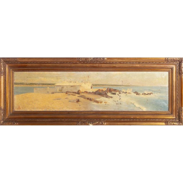 Oil on canvas. Signed and dated 1872. Dimensions: 38 x 155 cm. Biographical Note: A Portuguese naturalist painter born in...