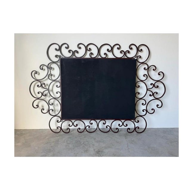 Hollywood Regency Arhaus Arabesque Decorative Large Scrolled Mirror For Sale - Image 3 of 6