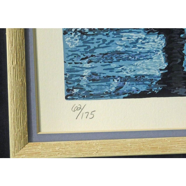 Impressionist Earl Biss "Reflections on Still Waters" Serigraph on Paper Framed Hand Signed 62/175 For Sale - Image 3 of 8