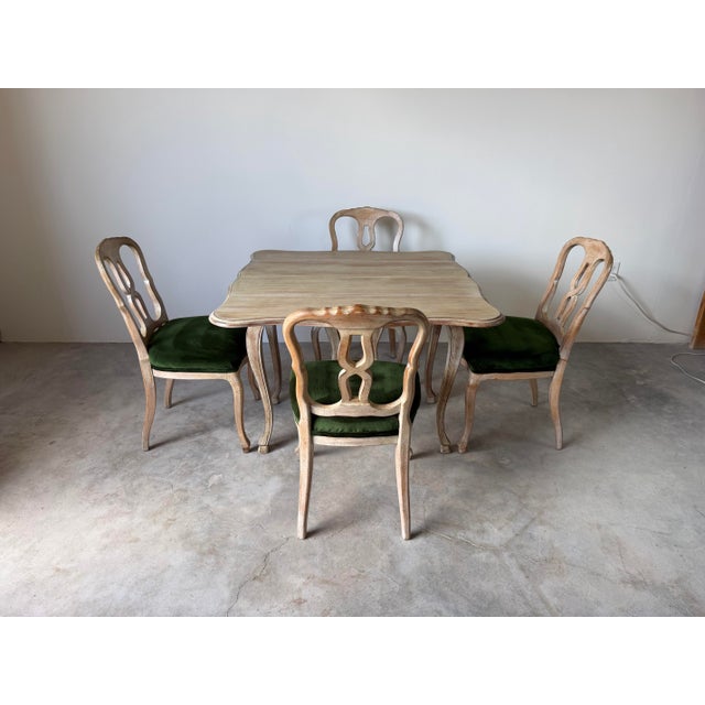 Vintage French Country Rococo-Style Drop-Leaf Dining Set – 5 Pieces For Sale - Image 11 of 16