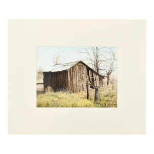 Bart Machado - Old Barn Landscape 1973 Watercolor Painting