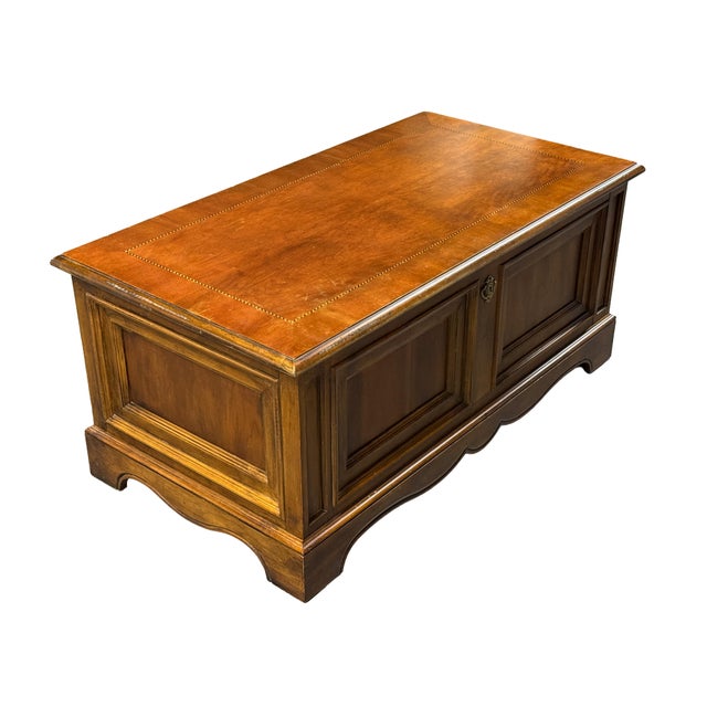 Vintage Hekman Furniture Matching Set: Fluted Console/Sofa Table + Lift-Top Storage Coffee Table For Sale - Image 11 of 17