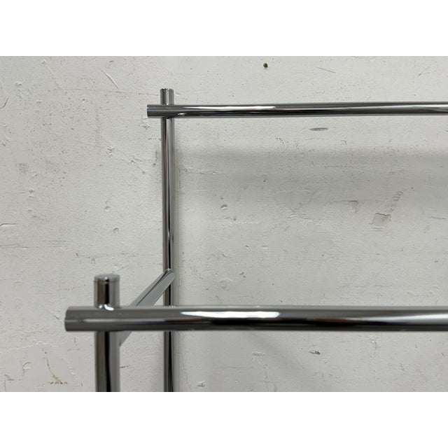 Metal West Elm Modern Overhang Freestanding Towel Rack For Sale - Image 7 of 12