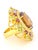 Bochic "Orient" Vintage Diamond, Cognac Citrine & Peridot Ring Set 18K Gold & Slver For Sale - Image 9 of 18