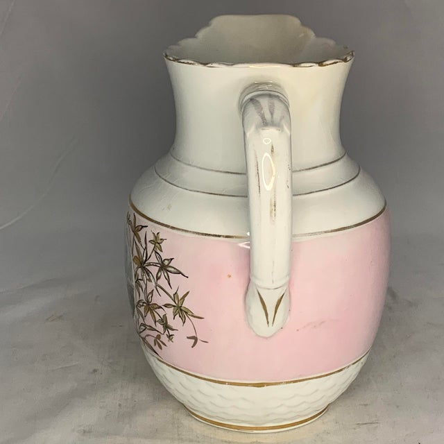 Antique Sampson Bridgwood Maritime Pitcher: Hand-Painted Porcelain, c.1880 For Sale - Image 6 of 10