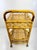 Vintage Bamboo and Cane Two-Tier Bar Cart With Brass Casters For Sale - Image 11 of 13