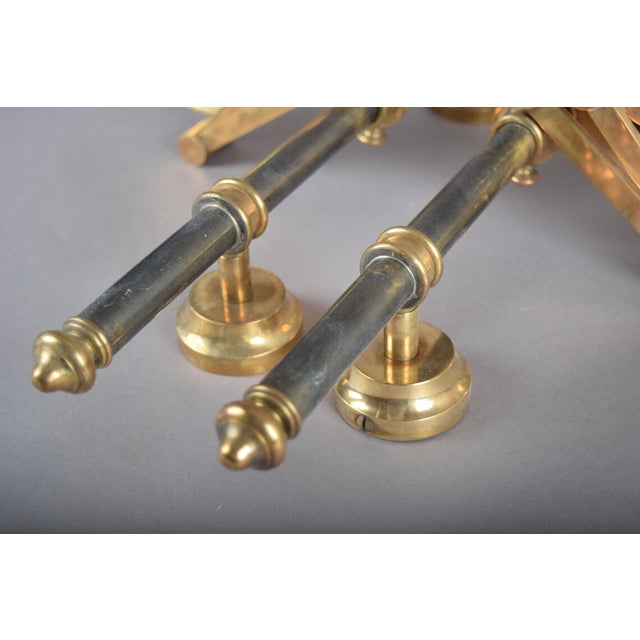 Hollywood Regency Vintage Brass Swing-Arm Wall Lamps from Maison Jansen, France, 1960s, Set of 2 For Sale - Image 3 of 17