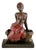 Emmanuel Villanis, Art Nouveau Sculpture of Seated Girl, 1900, Metal For Sale