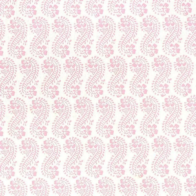 Sample - Schumacher X Molly Mahon Lani Fabric in Pink For Sale