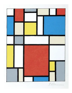 Neoplasticist Composition Homage to Mondrian from Franciska Clausen