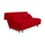 Ligne Roset Three-Seater Red Fabric Silver Frame with Manual Sleeper Function Multy Sofa Bed from Ligne Roset For Sale - Image 4 of 13